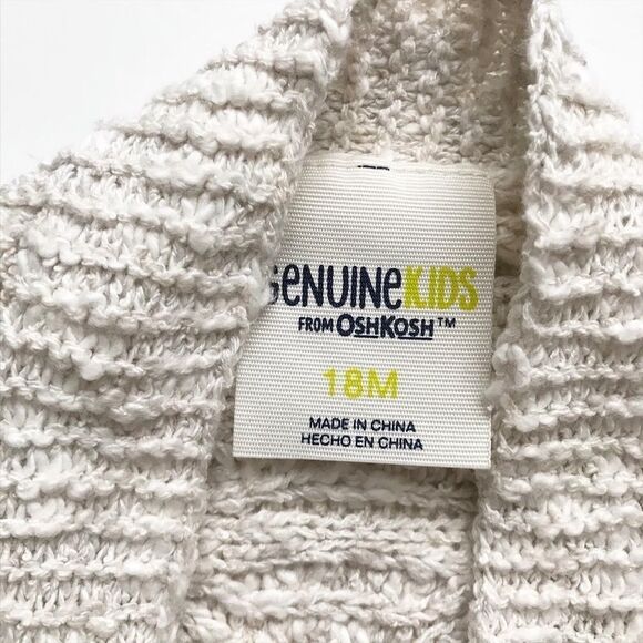 Genuine kids oatmeal knit tassel vest 18 months - Picture 3 of 4